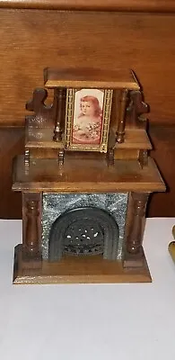 Vintage Concord Museum Wood VICTORIAN Dollhouse MINIATURE Fireplace Metal Insert • $49.99