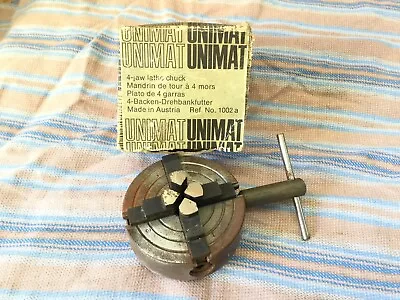 Original Unimat SL Lathe 4 Jaw Chuck Ref. No. 1002a Been Stored For Years Lot A • £49.95