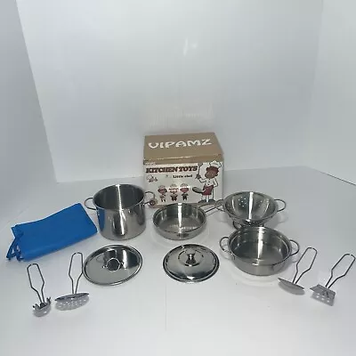 VIPAMZ First Play Kitchen Pretend Cooking Toy Cookware Playset Kids Little Chef • $9.99