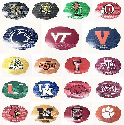 NCAA Repeating Name Swirl Auto Car Truck Magnet Decal - New Various Teams • $7.15