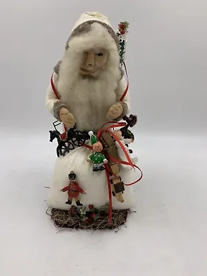 Vintage Father Christmas Doll  Toy Bag  Tree Vlasta?  Missing Pieces Holes READ • $44