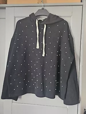 Zara Woollen Hoodie With Pearl Detail  • £0.99