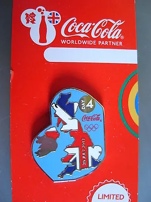 Coca Cola Pin Badge - London 2012 - Day 4 Uk Map & Union Flag - Moc • $4.04