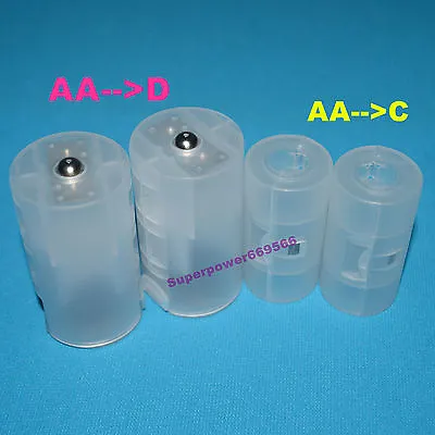 AA To C D Size Battery Converter Case Adapter Holder Spacer Switcher BOX • $4.99