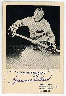 Maurice Richard Beckett Authenticated Autographed Photo - Montreal Canadiens HOF • $99.99