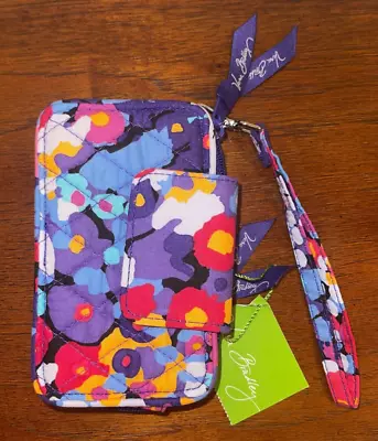 Vera Bradley Smartphone Wristlet 2.0 Impressionista Purple Blue Flower NWT • $16.99