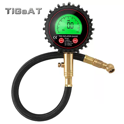 Accurate Digital Air Pressure Tire Gauge 3-200 PSI LCD Screen For Truck Car Bike • $20.60