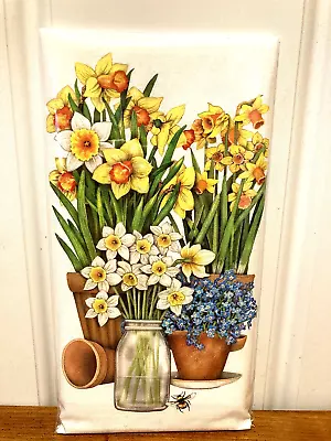 Mary Lake Thompson  Daffodil Pots  Flour Sack Towel • $9.75
