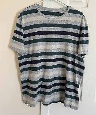 Mossimo Supply Co Tee Shirt Mens Size XL Green Gray Beige Striped • $9.99