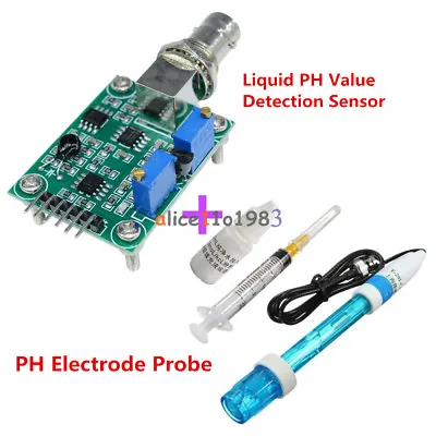 £16.27 • Buy Aquarium Hydroponic PH Electrode Probe+Liquid PH Value Detection Sensor