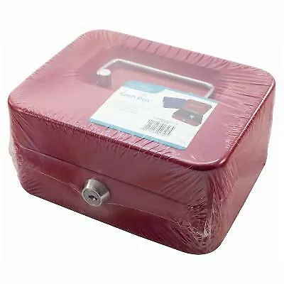 £9.99 • Buy 6  Inch Small Key Lock Money Box Petty Cash/Piggy Bank Pot Safe Lockable