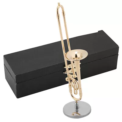 Instrument Model Delicated Miniature Trombone Model For Music Lover Friends YEK • $17.82