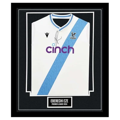 £799.99 • Buy Eberechi Eze Signed Crystal Palace Framed Shirt - Premier League 2024 +COA