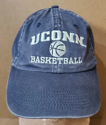 UCONN Huskies Basketball Blue Spellout Logo The Game Strapback Hat      (R1) • $22.49