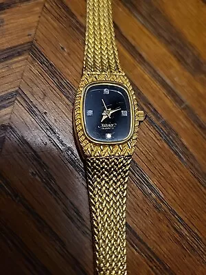 Vintage Xavier Watch Gold Tone Masterpiece Diamond * Needs Battery  • $39.99