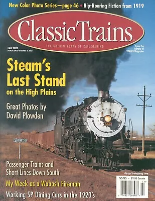 Classic Trains Magazine Fall 2002 Rr Layouts Engines Box Cars Oil Cars • $4.29