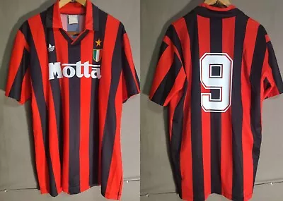 Marco VAN BASTEN #9 AC Milan 1992 1993 HOME  M  Football Shirt Maglia Calcio • $137.98