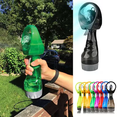 Cooling Mist Fan Handheld New Battery Powered Water Spray Travel Gadget Portable • $14.43