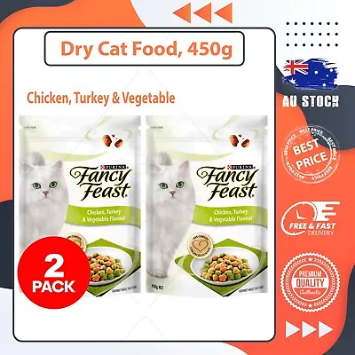 2 X Purina Fancy Feast Dry Cat Food Chicken Turkey And Vegetable 450g NEW AU • $15.99