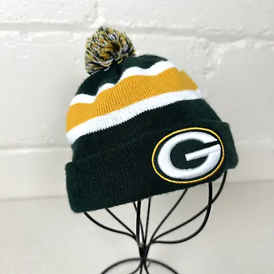 Green Bay Packers NFL Team Apparel Kids Knit Winter Beanie Hat W Pom Pom • $7.99