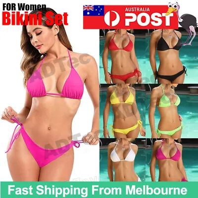 $7.39 • Buy Women 2pcs Bikini Bandeau Bandage Set Brazilian Swimwear Beachwear Swimsuit