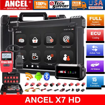 ANCEL X7 HD Heavy Duty Truck Diagnostic Tool Scanner ABS Oil ECU Reset DPF Regen • $679