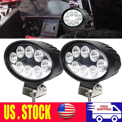 2PCS 24W LED Work Light Oval Cab Headights For John Deere Kubota Case Tractor • $49