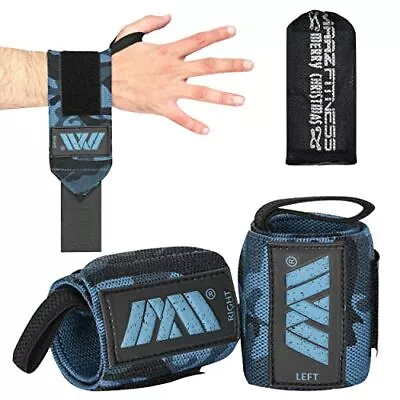 Weight Lifting Wrist Straps Support Hand Bar Wraps Gym Training Deadlift • £5.99