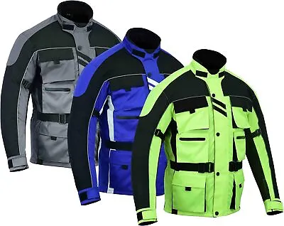 Warrior Motorcycle Cordura Textile Breathable Waterproof CE Armour Bikers Jacket • $105.67