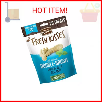 Merrick Fresh Kisses Oral Care Dental Dog Treats For Dogs Extra Small Dogs 5-15 • $14.09