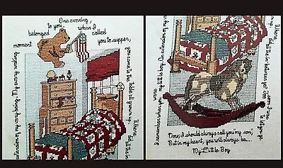 My Little Boy - Now Grown Up D Morgan Poem - Vintage Cross Stitch Leaflet • $3.75