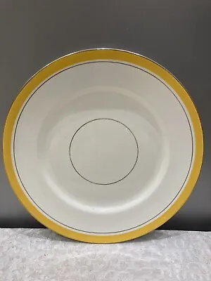 Vintage T.f & S Ltd  Yellow And Gold Salad Plate 21 Cms In Very Good Condition • £4.99