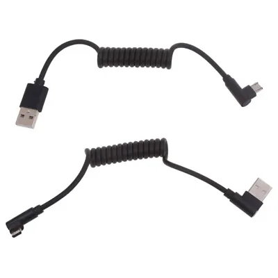 60W Fast Charging Cable Spring Coiled USB A To Micro USB Cord 480Mbps Data Cord • £4.48