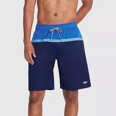 Speedo Men's 9  Colorblock Swim Shorts - Blue L • $15.99