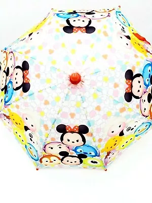 Disney Tsum Tsum Character Umbrella With 3D Handle Mickey Minnie Buzz Chip • £16.36