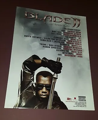 Blade Ii Promo Ost Poster Ice Cube moby gorillaz fat Boy Slim  Roots Eve+++ • $14.99