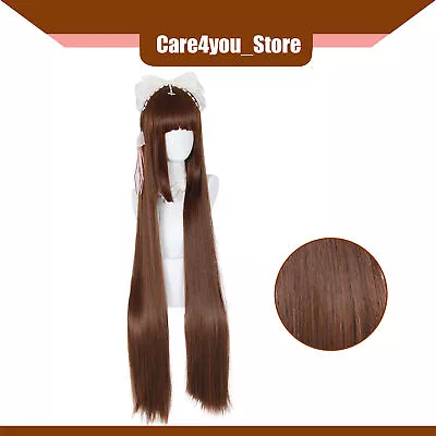 Item Of 1 Women 39  Straight Hair Wigs Brown Long Hair Wigs With Wig Cap • $23.02