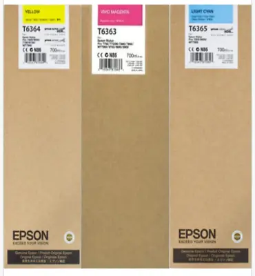 SEALED Genuine Epson Ink Toner T6363 T6364 T6365 700mL For Stylus Pro 9/22-12/22 • $29.95