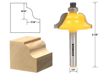 7/16  Roman Ogee Edge Forming Router Bit - 1/4  Shank - Yonico 13183q • $12.95