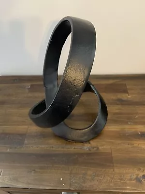 Abstract Black Metallic Sculpture • $45