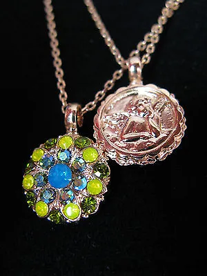 MARIANA GUARDIAN ANGEL SWAROVSKI CRYSTALS FLOWER Necklace Gift  • $56