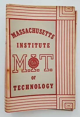 Original 1940s MIT Book Cover Massachusetts Institute Of Technology Hardcover • $22.49