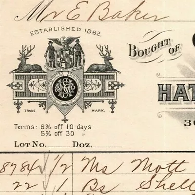 1897 Letterhead Billhead G.S. Howser & Co. Straw Goods Baltimore Ephraim Baker*  • $22.99