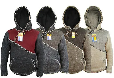 Cross Zip Handmade Hippie Boho Winter Woolen Patchwork Jumper Nepalsese Jackets • $80.92