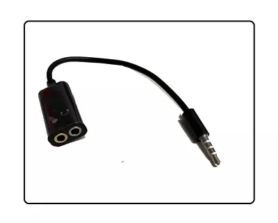 £3.49 • Buy Headset Headphone Adapter 3.5mm Y Splitter Cable For Audio Headphone And MIC