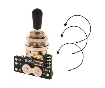 NEW - EMG Solderless 3-Position Toggle Switch Black Knob B289 4921.00 • $28