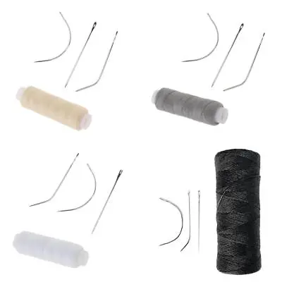 4pcs Hair Track Weft Weave Sew Thread + Needle  J+I+C  For Clip In Extension • £7.16