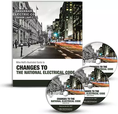 Mike Holt's Changes To The National Electrical Code (Textbook & DVDs) 2017 NEC • $325