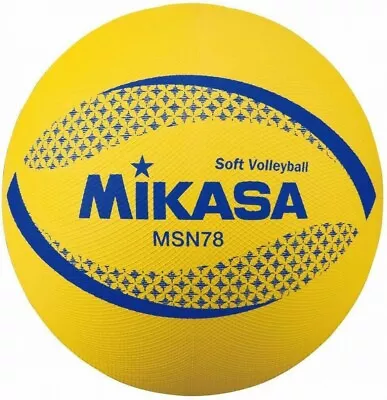 MIKASA MSN78-Y Soft Volleyball For Kids Training Beach Volley Yellow Blue  • $6.50