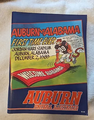 1989 Iron Bowl Auburn Vs Alabama Game Program First Time Ever At Jordan-Hare • $89.95